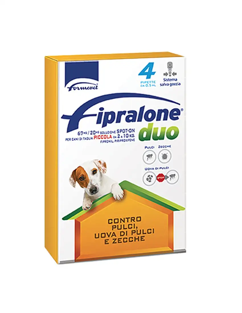 ANTIPARASSITARIO FIPRALONE DUO CANE FORMEVET KG 2/10 CFPIPETTE 4