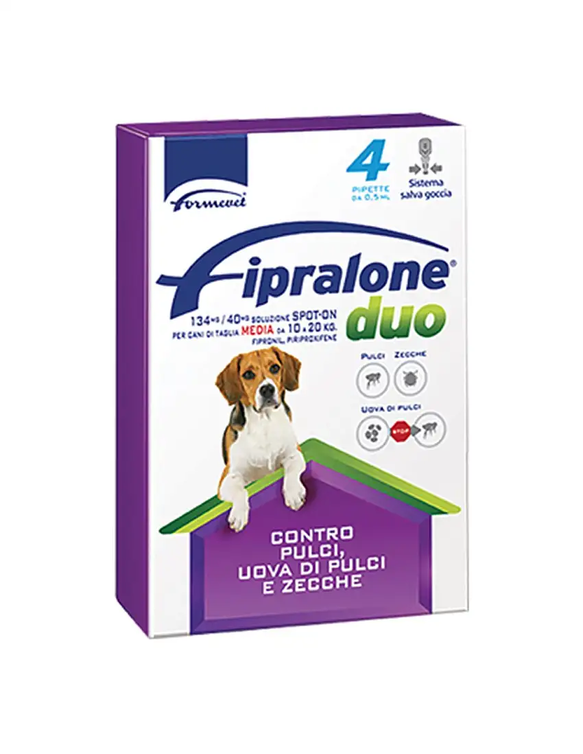 ANTIPARASSITARIO FIPRALONE DUO CANE FORMEVET KG 10/20 CFPIPETTE 4