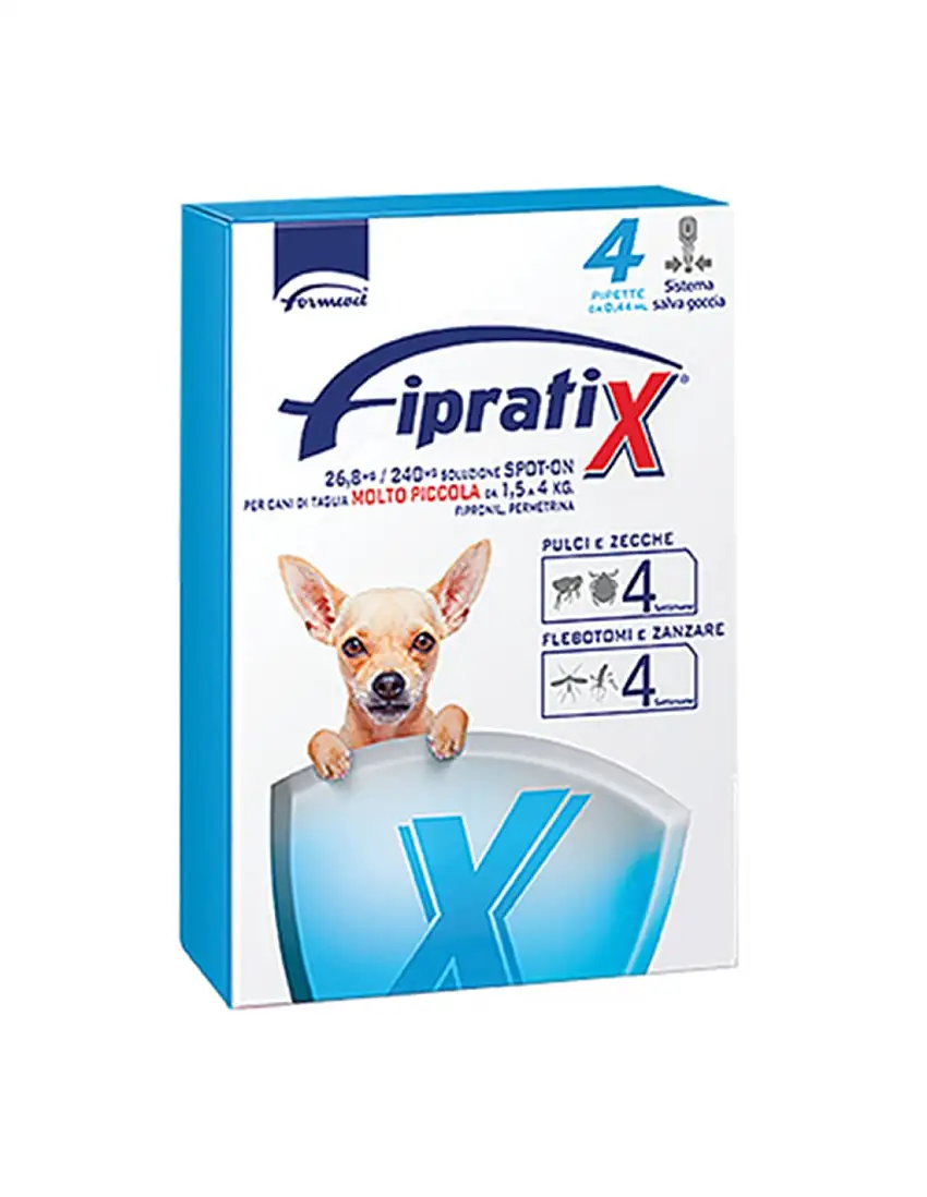 ANTIPARASSITARIO FIPRATIX CANE FORMEVET KG 1,5/ 4 CFPIPETTE 4