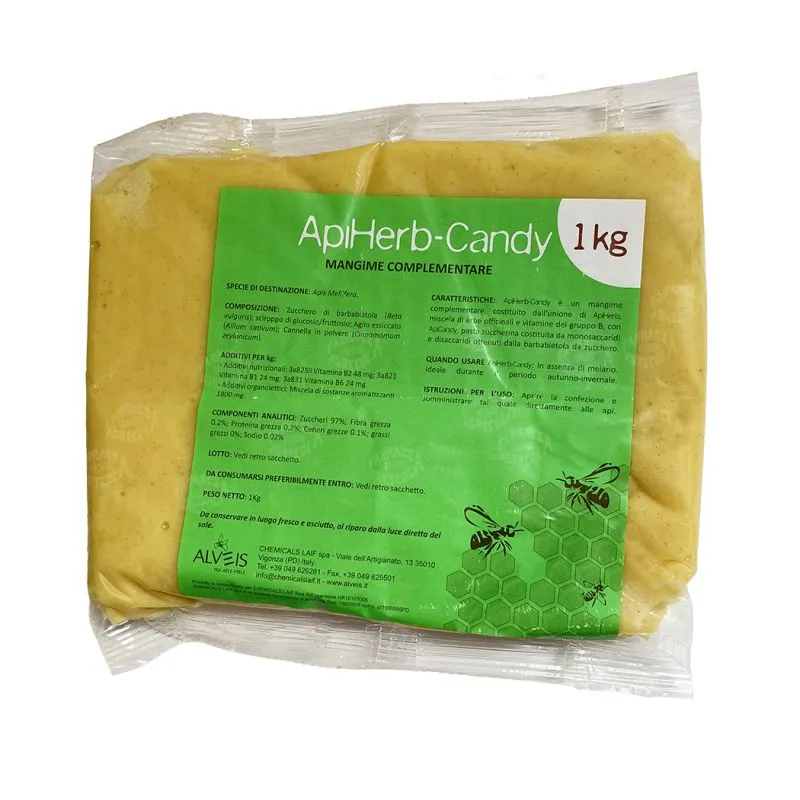 ApiHerb-Candy candito zuccherino kG 1 per api con aggiunta di Api Herb candito apicoltura ApiHerb Candy