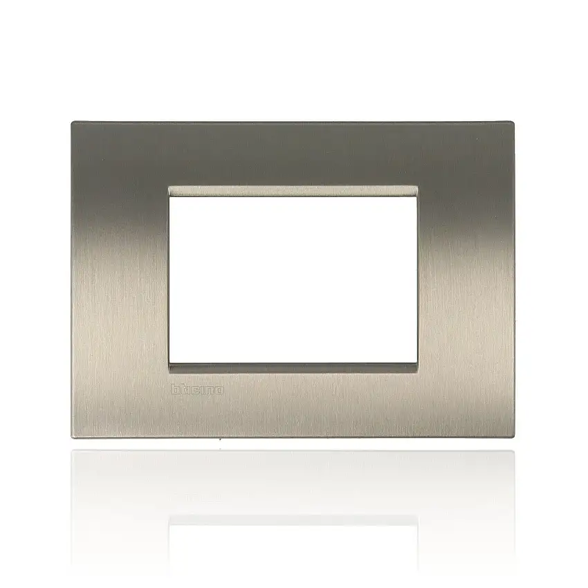 BTICINO LNA4803ACS - Placca 3P Acciaio Spazzolato