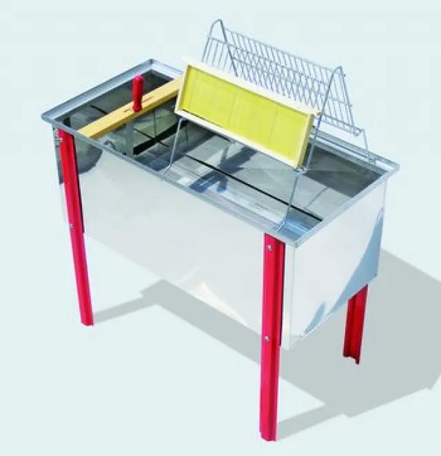 Banco per disopercolare per apicoltura , cm 125 x 48 x 42 inox Completo di leggio Apicoltura