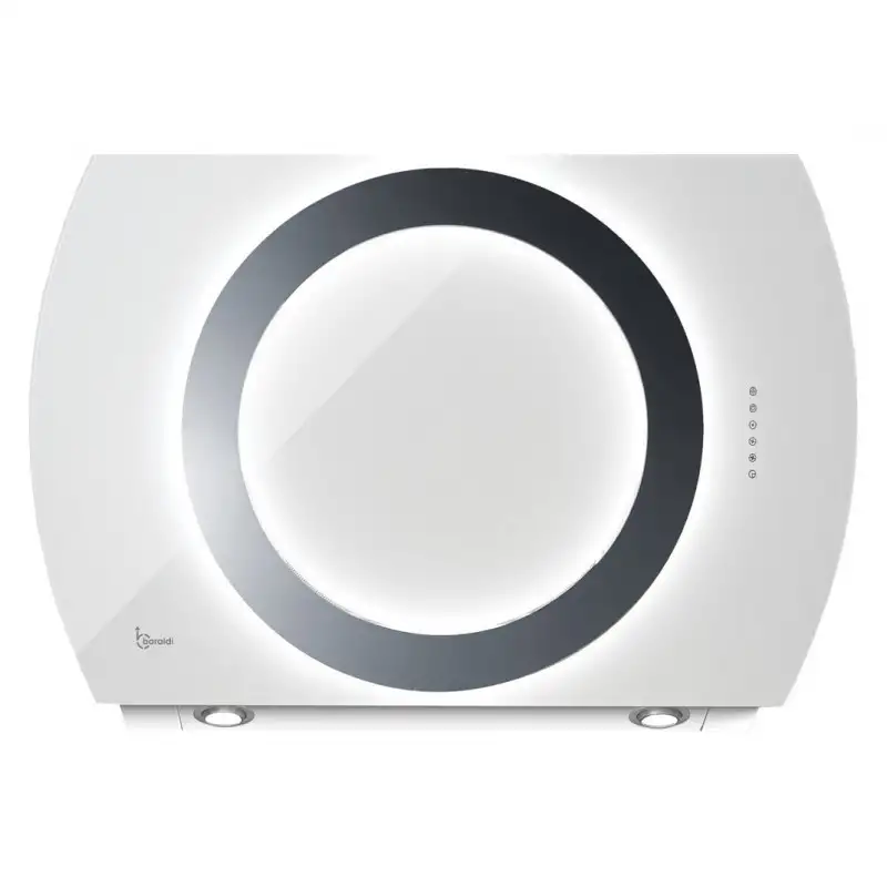 Baraldi NIMA Cappa a parete cm. 90motore 800 m3/hvetro bianco/inox