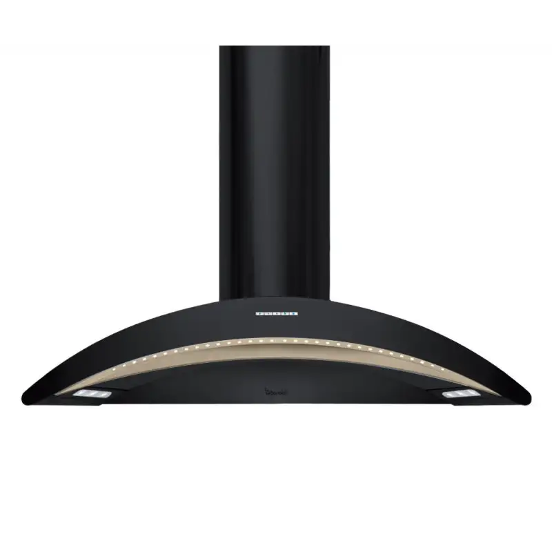 Baraldi ARCADIA Cappa a parete cm. 90motore 800 m3/hnero/vetro