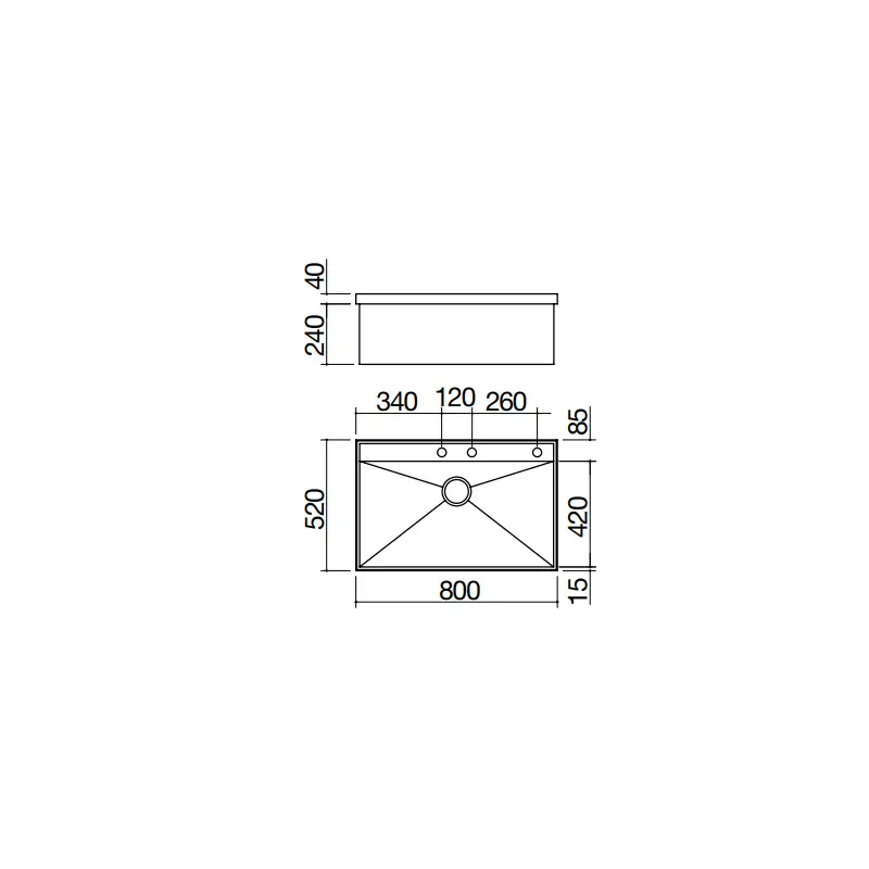 Barazza Lavello 1LMZ81 Mizu da 80x52Richiedi Preventivo Personalizzato
