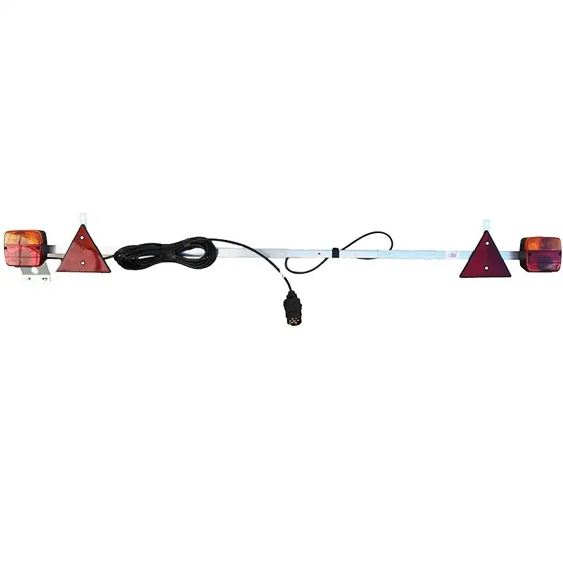 Barra fanali rimorchio posteriore 140-210 cm zincata completa tipo basso