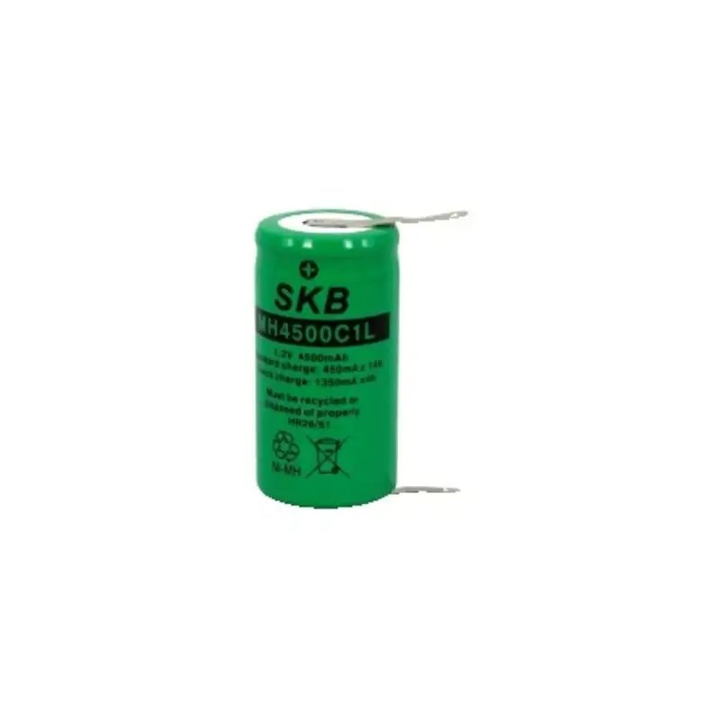 Batteria ricaricabile 1/2 Torcia (C) NI-MH 4500 mAh con lamelle
