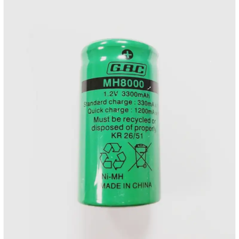 Batteria Torcia Ricaricabile NI-MH 1,2V 8000mAh GBC