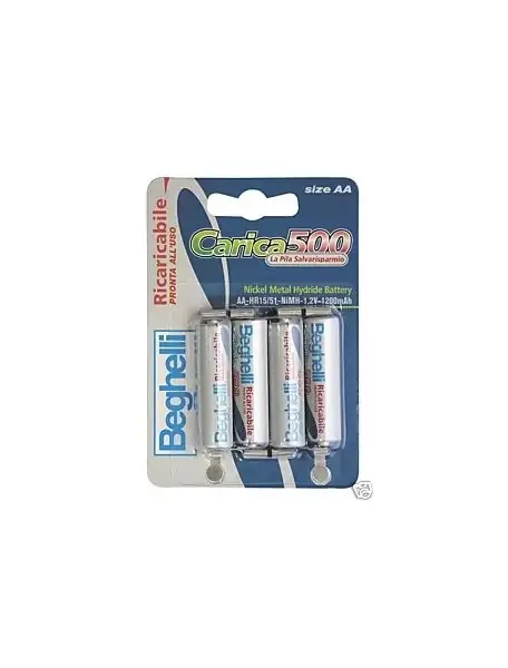 beghelli 4 pile stilo ricaricabili 1500mah 1,2 beghelli 8851