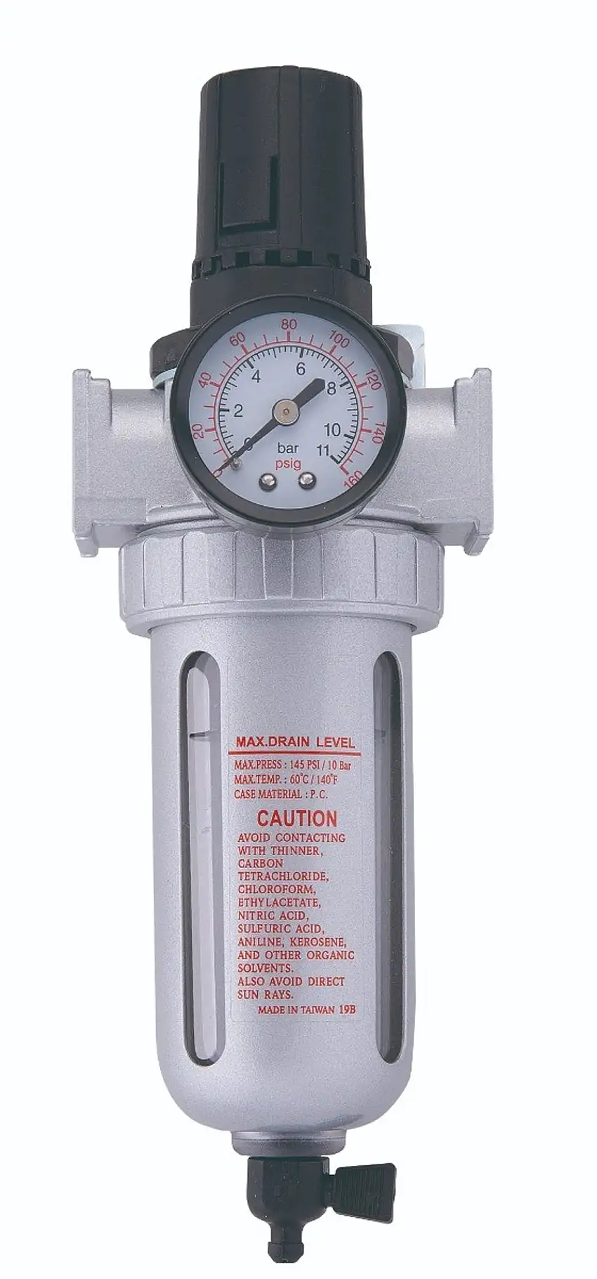 BOXO Filtro Separatore D'acqua Con Manometro - Attacco 1/2"