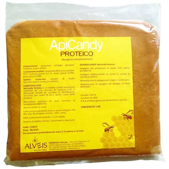 Apicandy candito Proteico per apicoltura in sacchetto da 1Kg Chemiclas Life