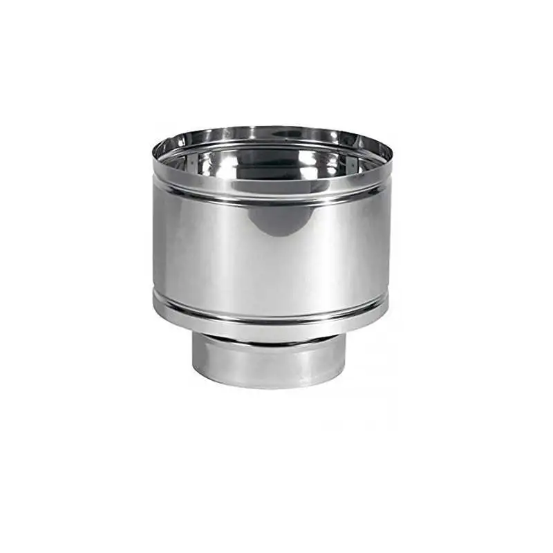 CANNA FUMARIA CAPPELLO ANTIVENTO STUFA A LEGNA - DIAMETRO 130 INOX