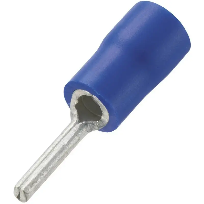 Capicorda a puntale blu in rame stagnato preisolato 2,5 mmq lunghezza 12mm