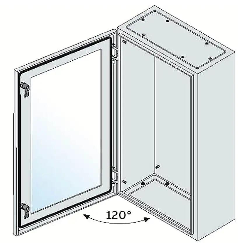 Cassetta verniciata 7035 H1000X600X250 SR2 porta trasparente Abb