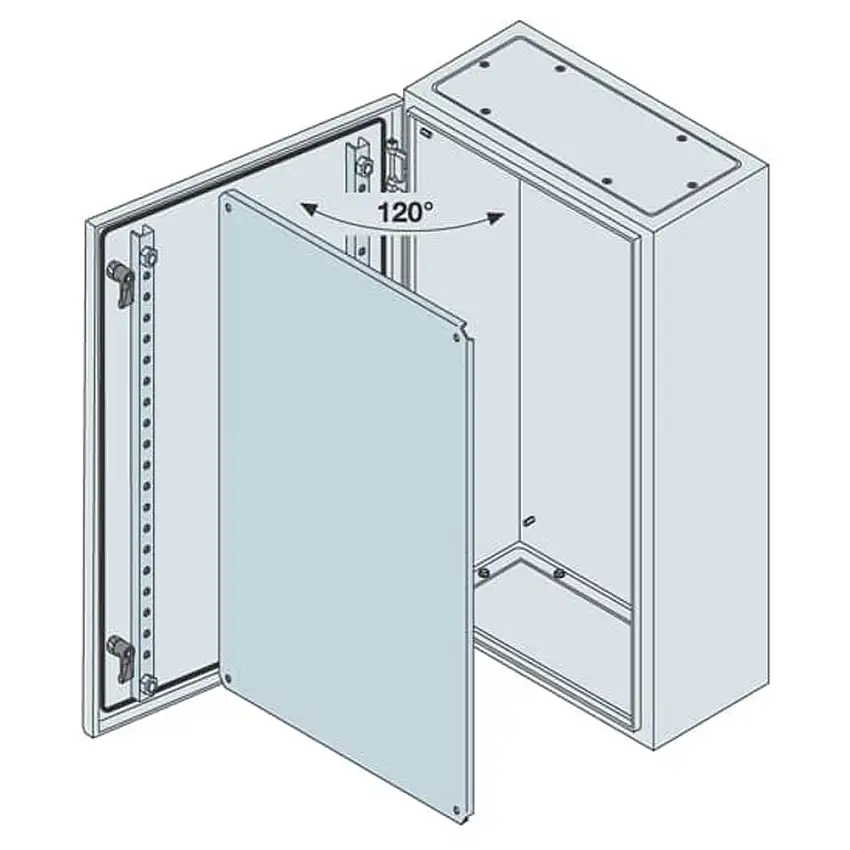 Cassetta verniciata 7035 H1000X800X300 SR2 porta cieca Abb