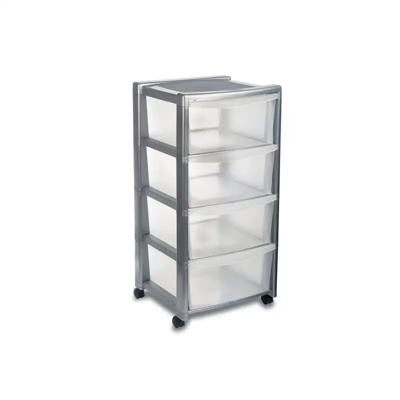 Cassettiera libera 4 silver