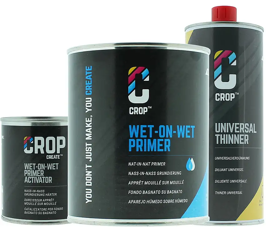CROP Fondo 2K Bagnato Su Bagnato - Grigio 1lt Set Promozionale Completo