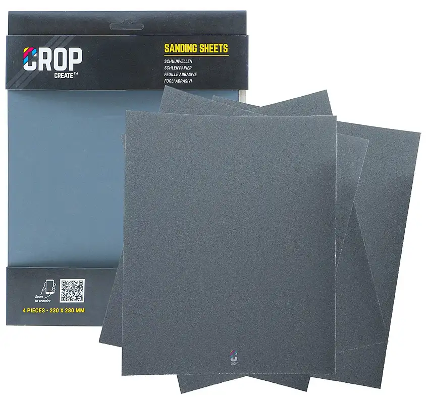 CROP Fogli Abrasivi Waterproof - 230x280mm P180 - 4pz