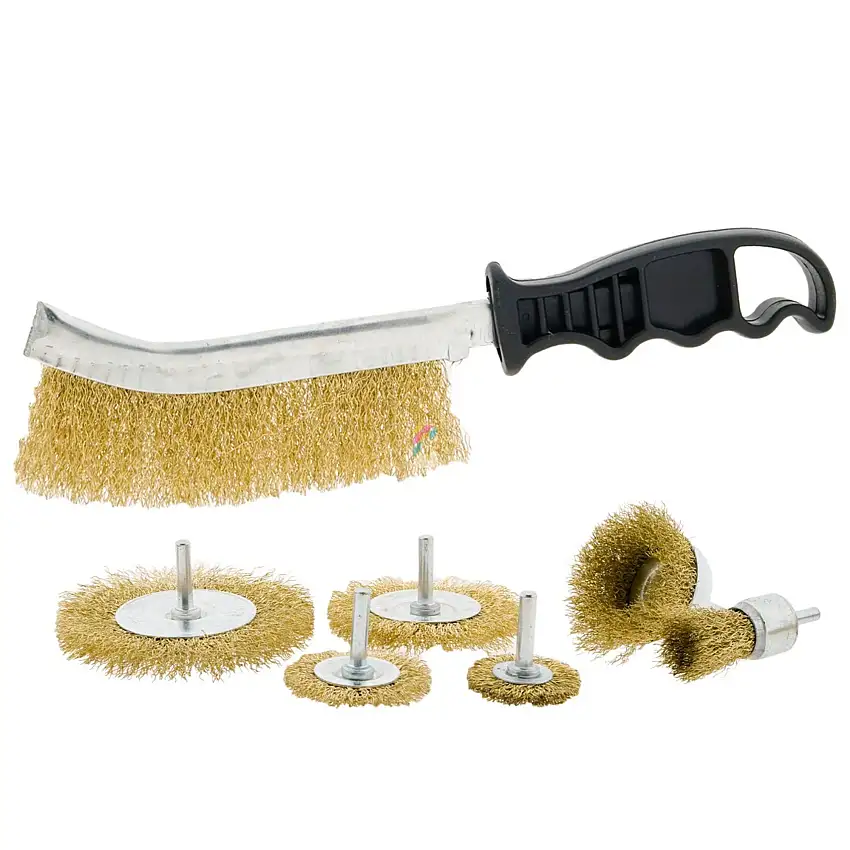 CROP Set Spazzole In Acciaio - 7pz