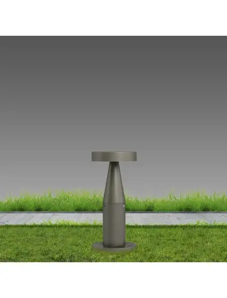 disano portofino tipo basso palo in alluminio grafite da giardino 1874 led 10w cld luce calda 3000K 51114039 511140-39
