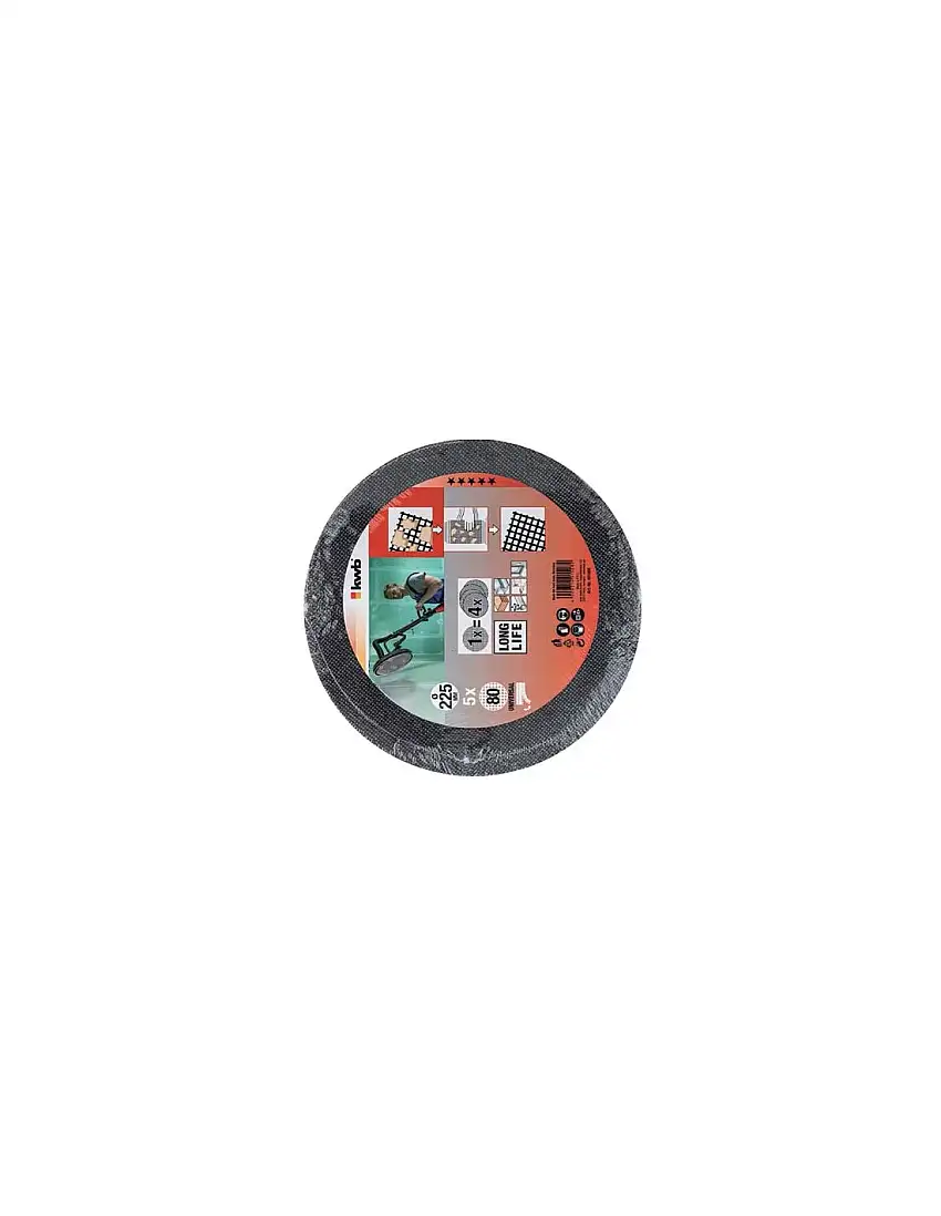 DISCO ABRASIVO LEVIGATRICE PARETI TC-DW225 EINHELL MM 225 GRANA 120 CFPZ 5