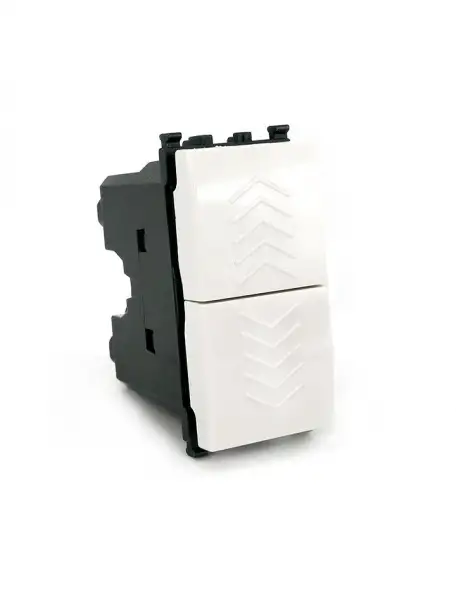 622b doppio pulsante 250v 10a bianco compatibile vimar plana 14066