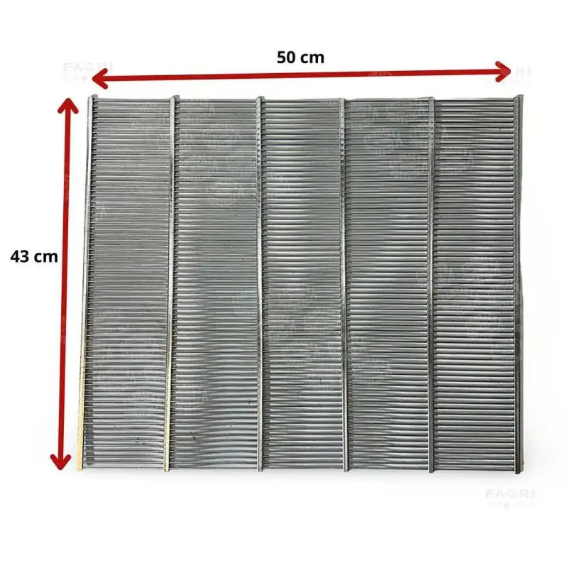 Escludi Regina a griglia in acciaio trafilato e zincato 43x50 cm per arnia 10 favi escludiregina per apicoltura