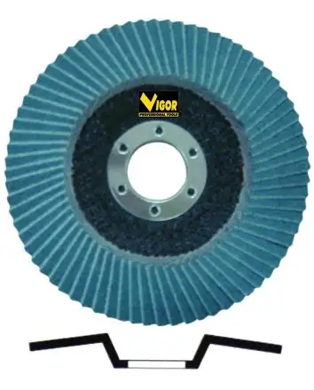 DISCHI LAMELLE VIGOR ZIRCONIO FIBRA 115 MM GRANA 100 10 PZ