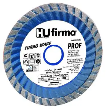 DISCO DIAMANTATO TURBO HU-FIRMA PROF BLU DIA.115 MM