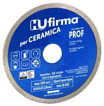 DISCO DIAMANTATO C.CONTINUA HU-FIRMA CERAMIC BLU DIA.115 MM