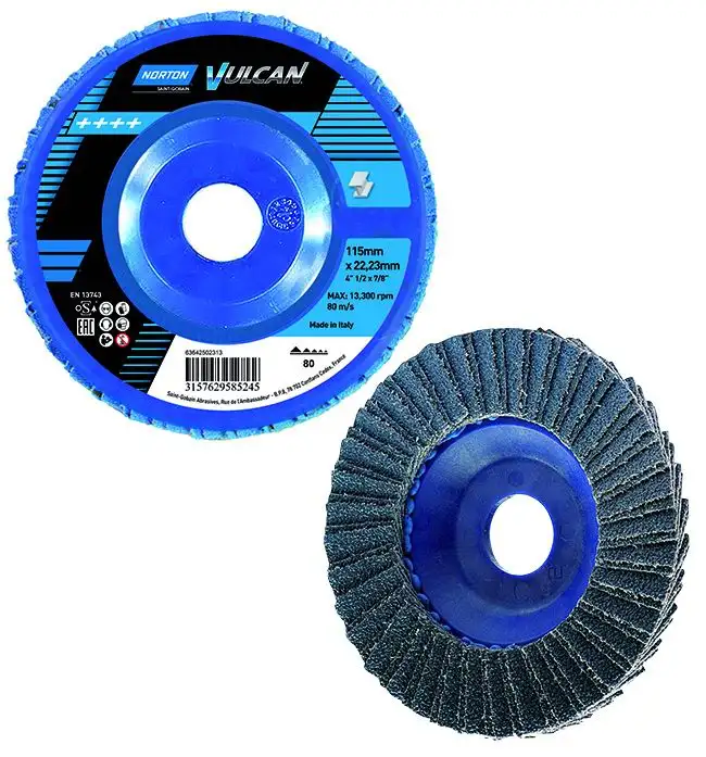 DISCHI LAMELLE NORTON VULCAN NYLON R-842 115 MM GRANA 60  10 PZ