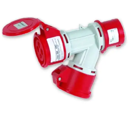 ADATTATORE CEE-ROSSO 380V-16A 2 PRESE 380/415V ART. 1605