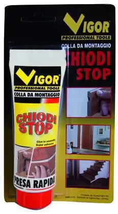 ADESIVI VIGOR CHIODI-STOP BIANCO TUBETTO 100 G 12 PZ