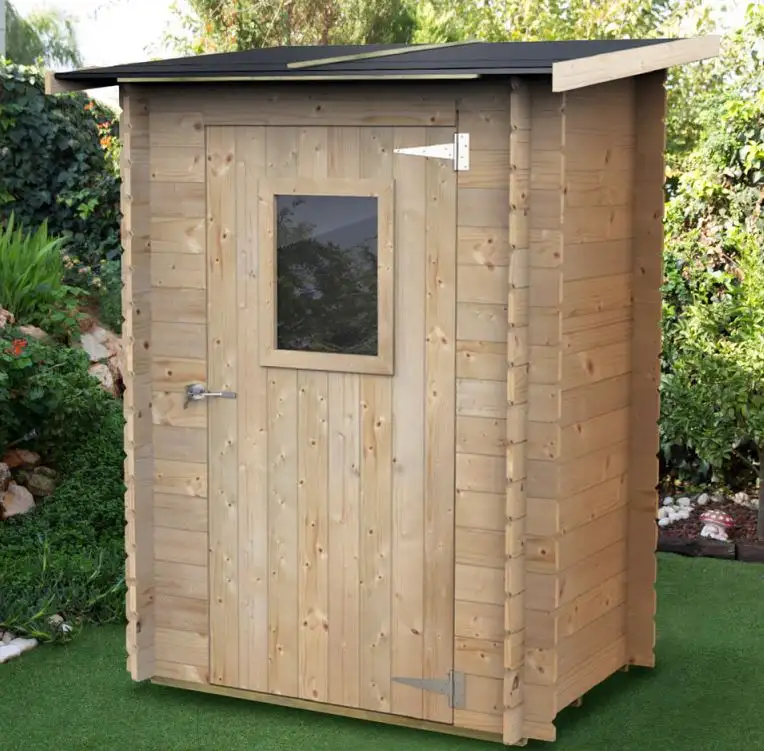 Casetta in legno da giardino HOBBY - 146x98cm - Porta singola finestrata - ALCE