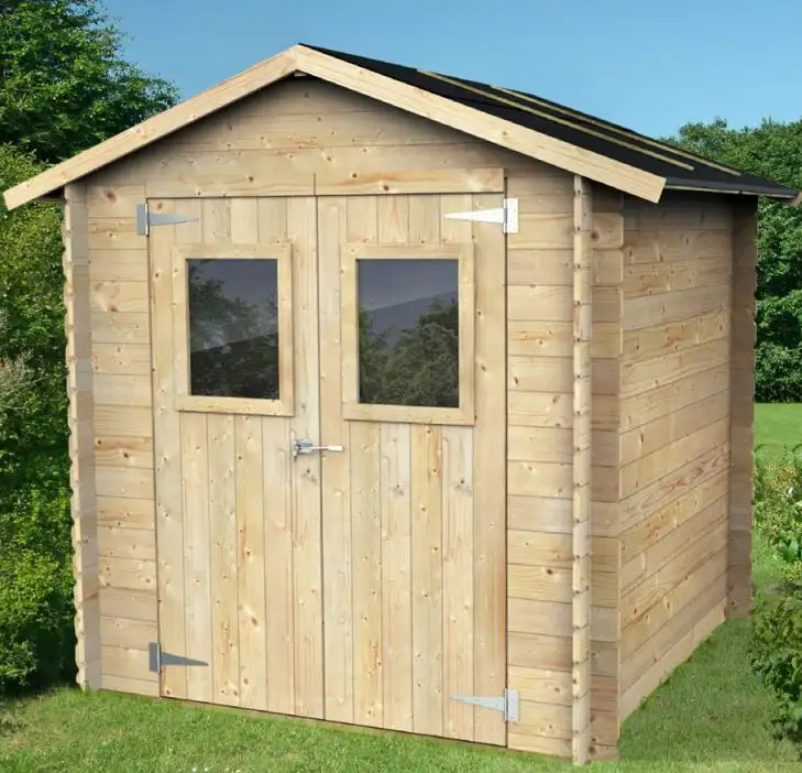 Casetta in legno da giardino HOBBY - 198x248cm - Porta doppia finestrata - ALCE