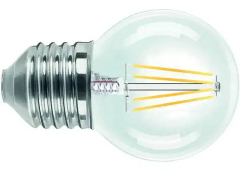 LAMPADE LED VIGOR FILAMENTO MICROSFERA CALDA E27 4W -480LM 6 PZ