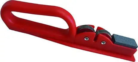 AFFILACOLTELLI ROTELLA INOX MANICO PLASTICA   2 USI