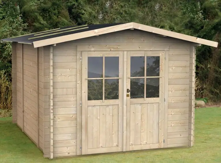 Casetta da giardino Opera in legno di abete 300x250cm - Porta doppia finestrata – PEFC - ALCE