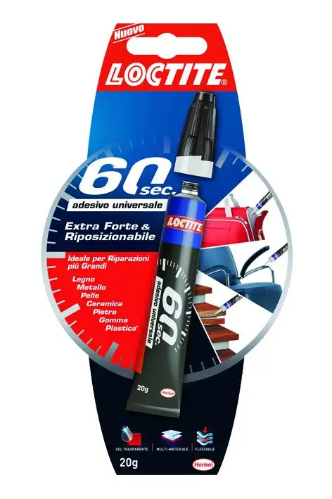 ADESIVI LOCTITE BY ATTAK 60 SECONDI  20 G 12 PZ