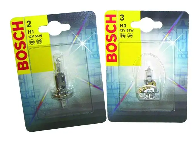 LAMPADINA PER AUTO BOSCH MOD. H3 12V ALOGENA    55 W 10 PZ