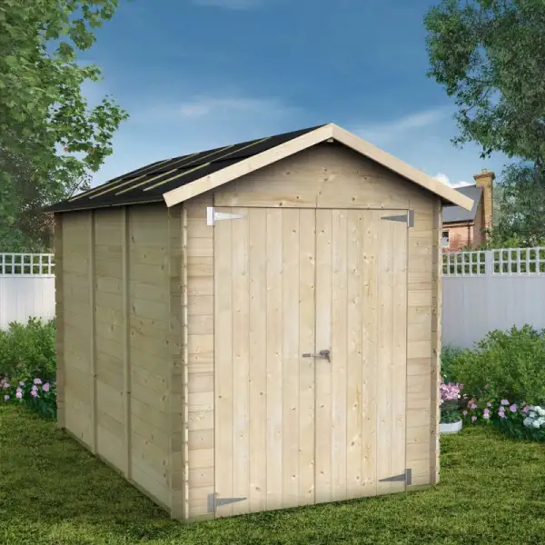 Casetta in legno da giardino FIAMMA 178x273cm - Porta doppia cieca - Pavimento escluso - ALCE