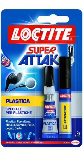 ADESIVI ATTAK SUPER PLASTIX DUO  2 G+4ML 12 PZ