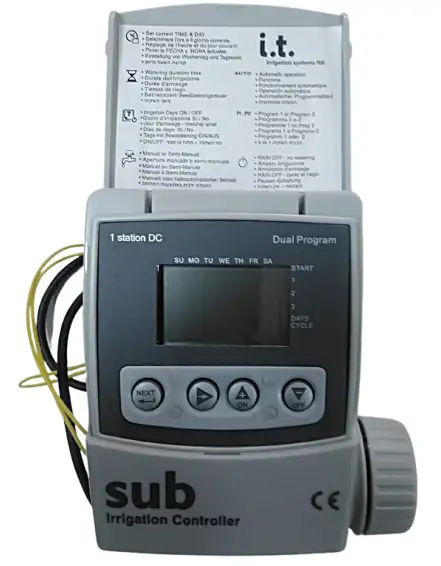 Programmatore SUB Junior DC 9 volt 1 stazione con sensore pioggia