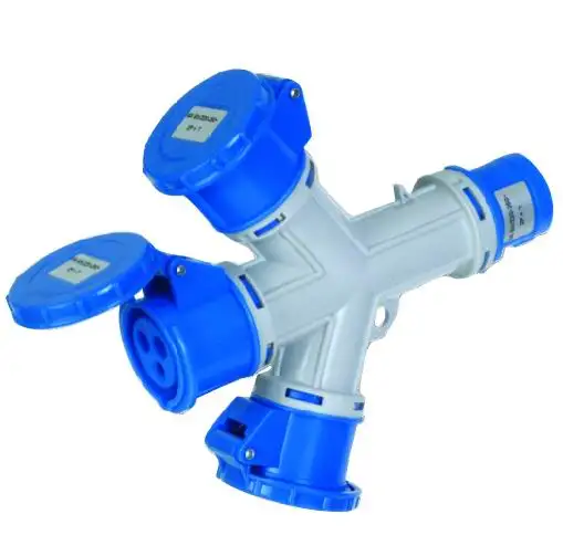 ADATTATORE CEE-BLU 230V-16A 3 PRESE ART. 1402