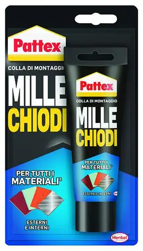 ADESIVI PATTEX MILLECHIODI WATER RESISTANT TUBO 100 G 12 PZ