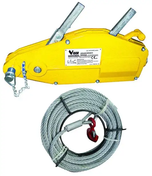 ARGANO-PARANCO MANUALE VIGOR CON FUNE 20 M  1600 KG