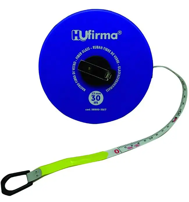 ROTELLA METRICA HU-FIRMA NASTRO FIBRA VETRO    10 M