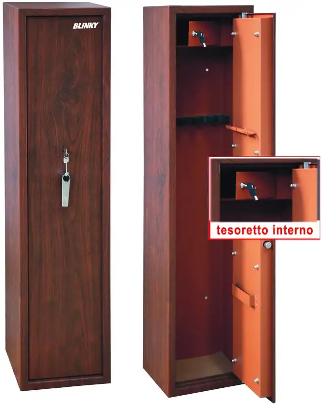 ARMADIO PORTAFUCILI VIGOR 5 POST EFFETTO LEGNO 30X25X145H