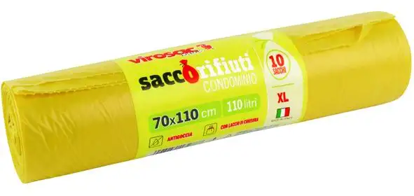 SACCHI VIROSAC CONDOMINIO GIALLO ROTOLO PZ.10 70X110 CM 24 ROTOLI