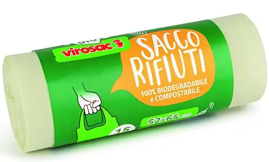 SACCHI VIROSAC BIO MATERBI-W C/MANIGLIE RT. 15 PZ 52X 64 CM 24 ROTOLI